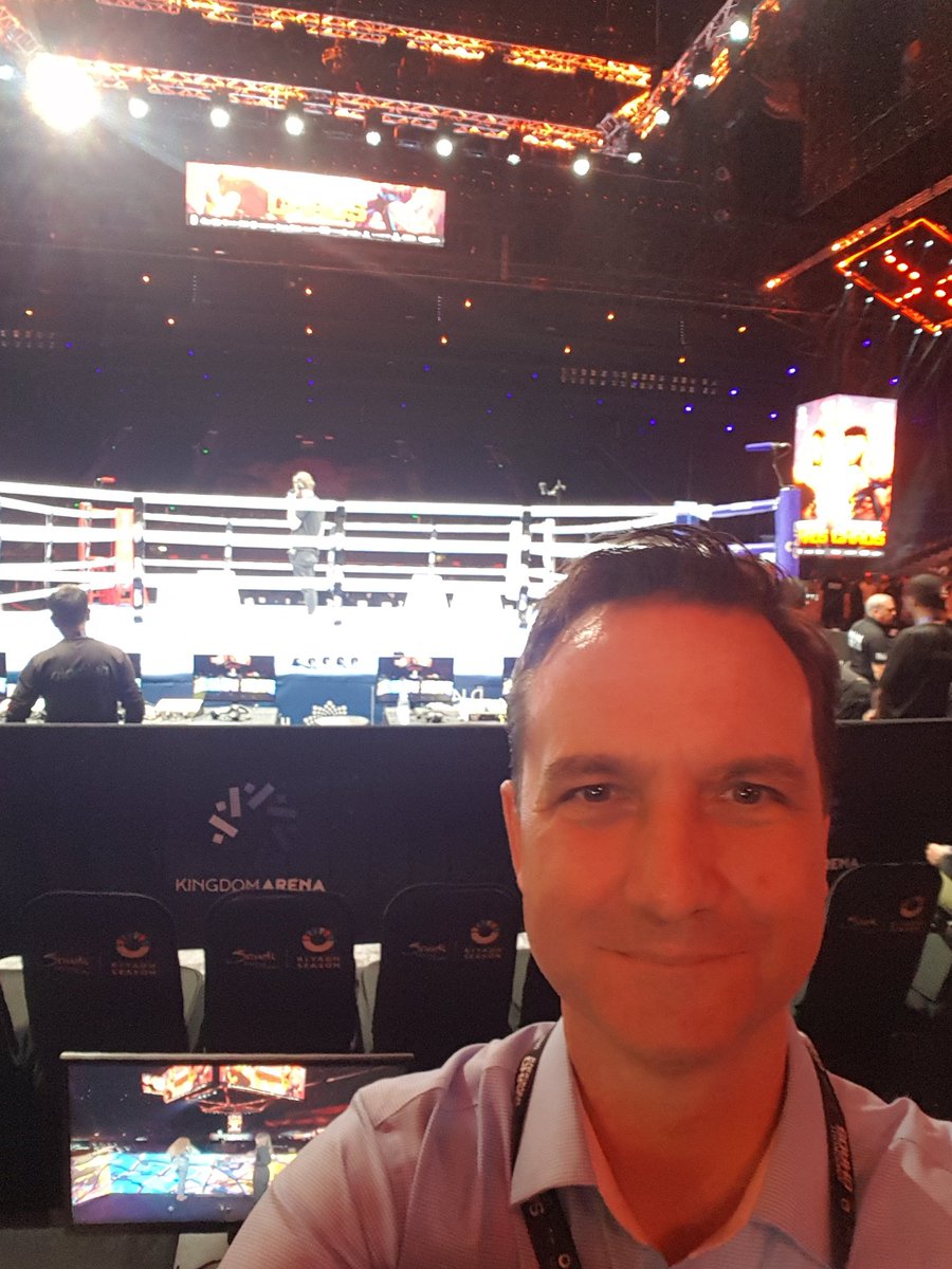 Ringside in Riyadh. #JoshuaNgannou coming your way on @SkySportsBoxing Box Office in a few hours.