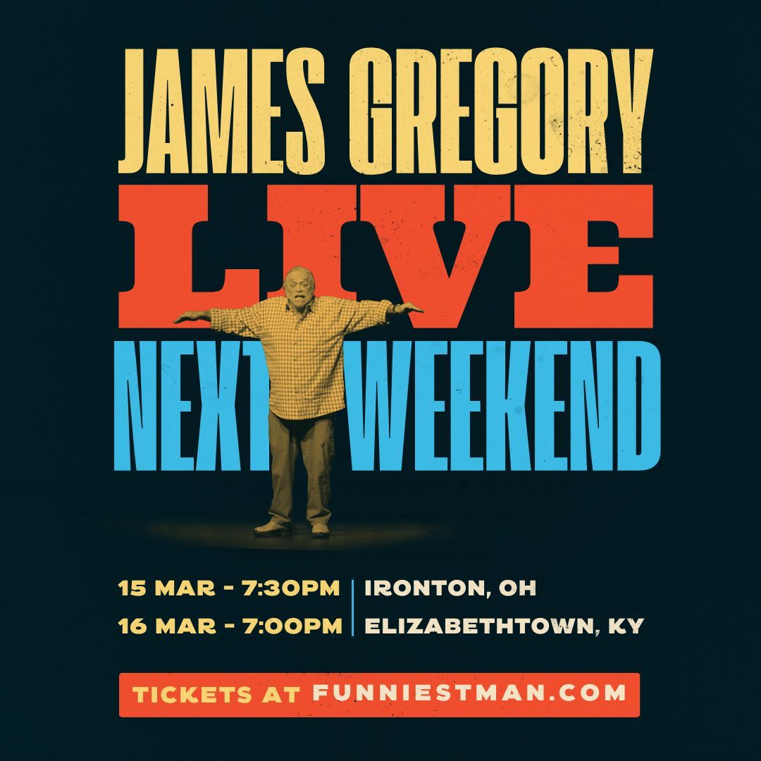 Ohio and Kentucky, get ready! Heading your way next weekend! 

🎟️Get tickets and more tour dates at funniestman.com

#jamesgregory #standupcomedy #irontonohio #elizabethtown #comedyshow