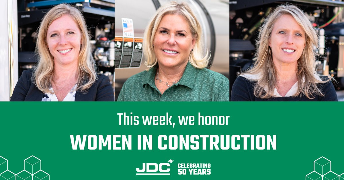 jdc_team's tweet photo. As a company owned by a woman, we understand the impact that women bring to the industry. This week is Women In Construction Week, and JDC is thankful to the women who work for us and the value they bring to our customers. https://t.co/MAxw5Ir2QI