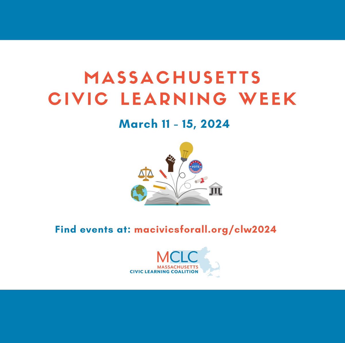 Why is civic ed important? Those who have high-quality K–12 civic education are more likely to vote, complete college, develop employable skills, volunteer, & more. Join us at #MACivicLearning Week to make civic ed a nationwide priority! #CivicLearningWeek macivicsforall.org/clw2024