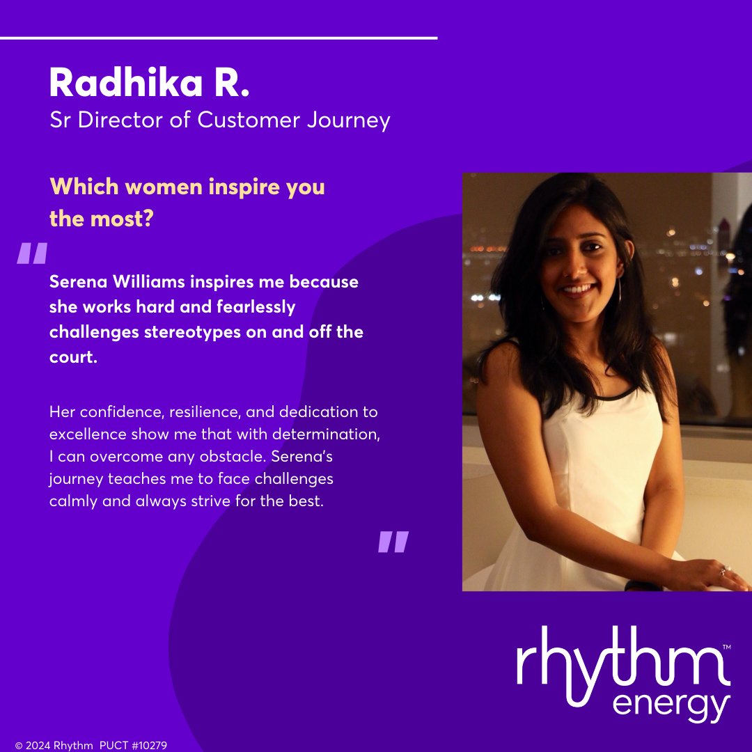 This International Women's Day, we're celebrating the women at Rhythm Energy, who account for 43% of our workforce. Swipe to meet some of the incredible women who make a difference every day and contribute to a brighter business and cleaner energy future. 🎉 
 
#IWD2024