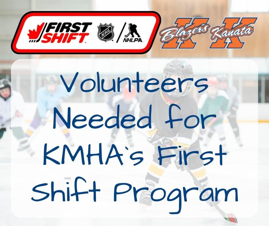 KMHA is excited to be partnering with HEO to host a 6-week NHL/NHLPA/Bauer First Shift Program this spring.

We are seeking volunteers (6-7 coaches and 6-7 on-ice helpers) to help with this program.

Interested volunteers should contact ralph.petersen@sympatico.ca.