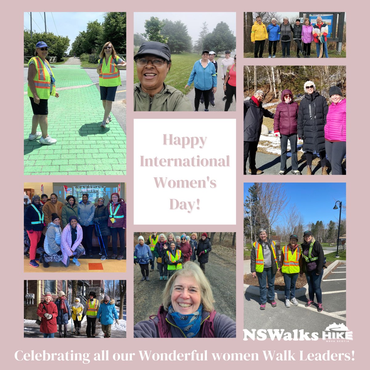 HikeNS's tweet photo. Today is International Women's Day! Women are the driving force behind most of the NS Walks walking groups across the province. We salute & thank them for being community leaders in building a more active Nova Scotia!πΆββοΈπββοΈ #HikeNS #NSWalks #InternationalWomensDay #InspireInclusion https://t.co/IZG80a7vKW