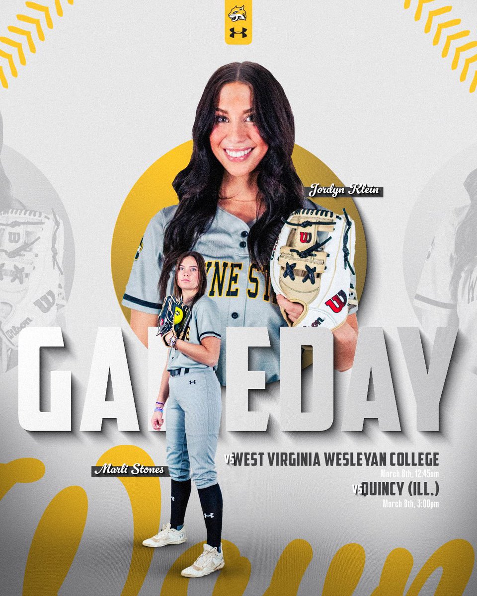 WSCWildcatSB's tweet photo. 𝐆𝐚𝐦𝐞𝐝𝐚𝐲.

🆚 WV Wesleyan College &amp; Quincy
⏰ 12:45pm &amp; 3:00pm (CT) 
📺 https://t.co/URJpwnDqBO

@_jordynklein_ | @marlistones14 | #GoCats https://t.co/QJrRX5nkcT