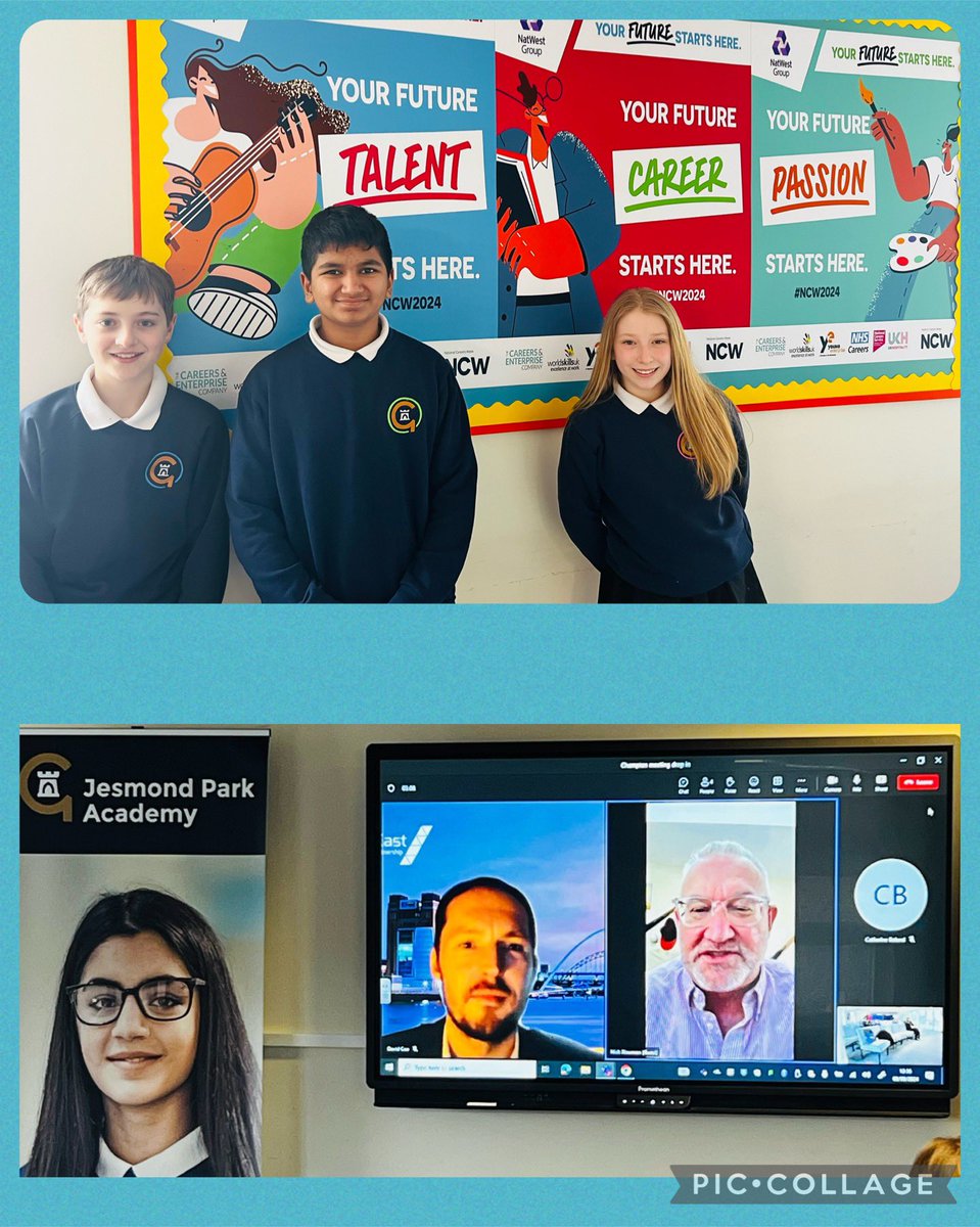 HUGE thank you to <a href="/CareersWeek/">National Careers Week</a> CEO @NCWNewman taking time out of his busiest week of the year to beam in to inspire @JesmondPark NCW Student Careers Champions 🤩 

Great questions from the Champions &amp; no prizes for guessing the answer to what was Nick’s favourite job 🤔

#NCW2024