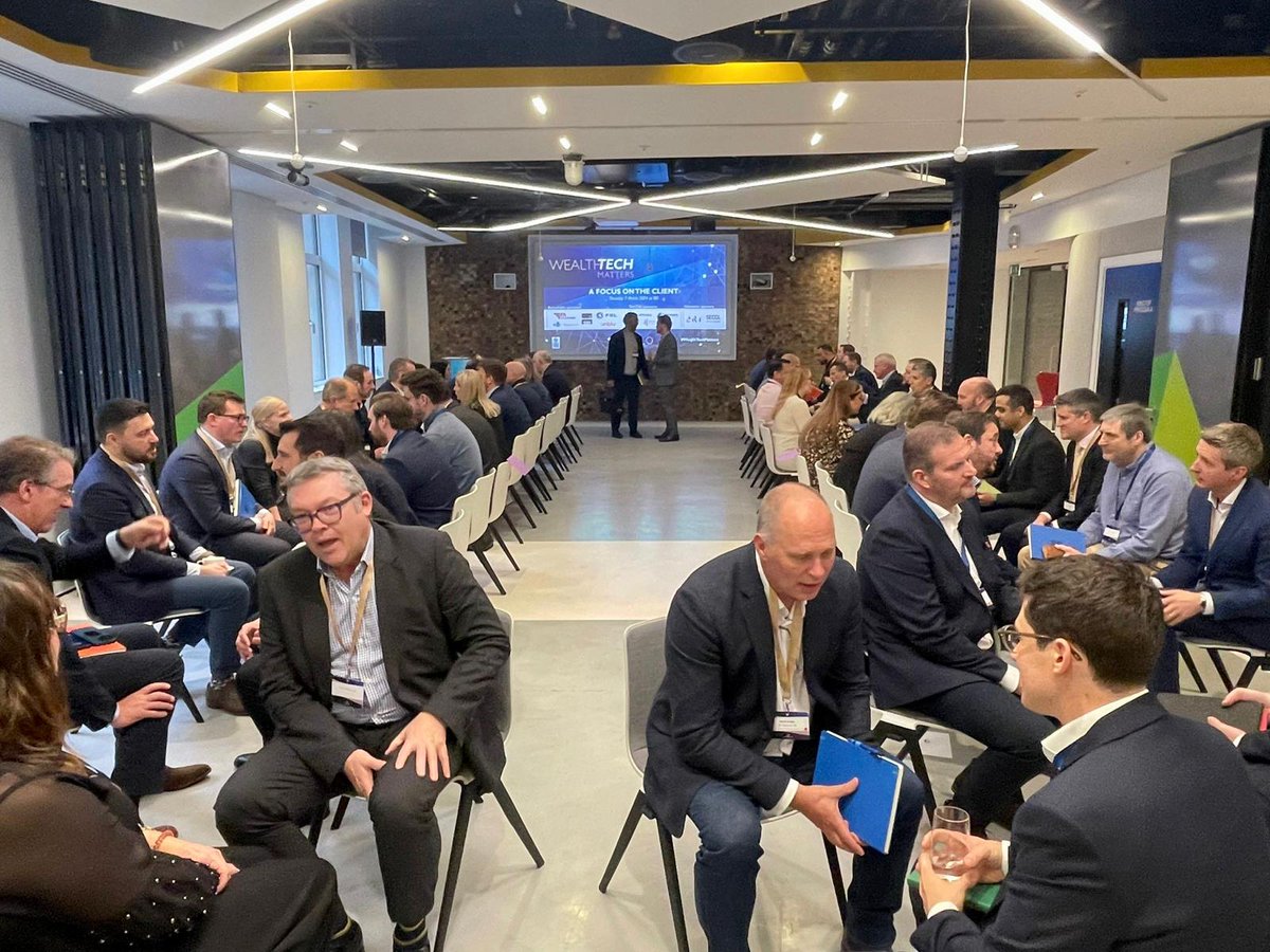 OwenJamesFS's tweet image. Building Connections at #WealthTechMatters The Client🤝The structured networking where COOs, CTOs, CIOs and their teams from the top Wealth Managers, Private Banks, DFMs, Advisers and MFOs converge for in-depth conversations on diverse aspects of their businesses @TheWealthMosaic