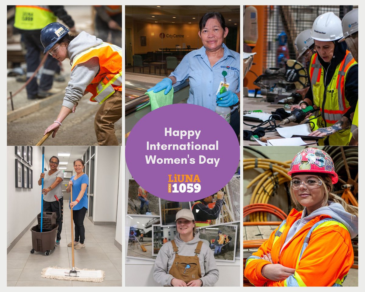 Happy #InternationalWomensDay to all of the incredible women within & beyond the #Local1059 community! From the women we’re proud to represent across construction/industrial sectors, to our staff and partners, thank you for your skills, talents, & strength.#IWD2024 #ldnont #Liuna