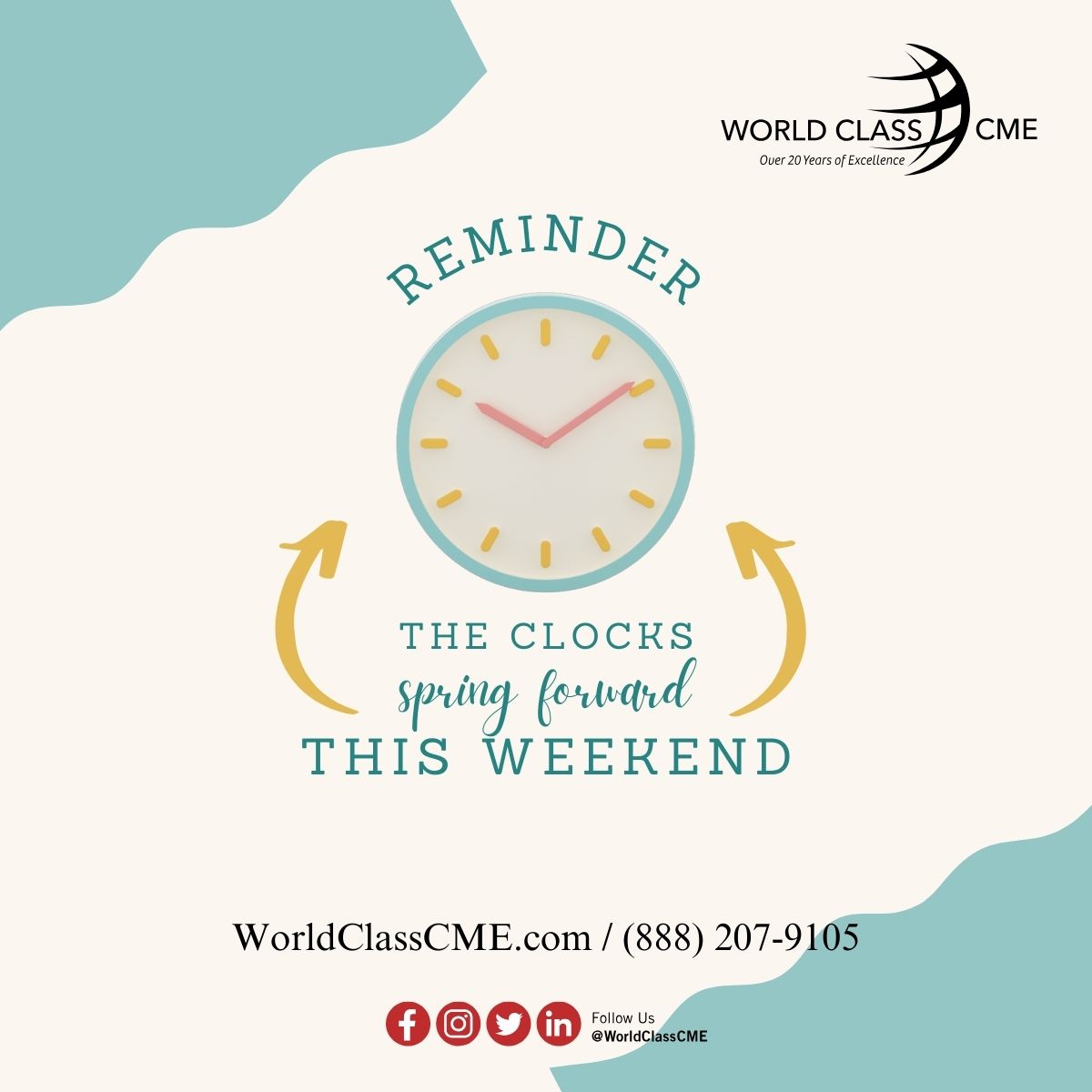 Friendly reminder from World Class CME. WorldClassCME.com #CME #WorldClassCME