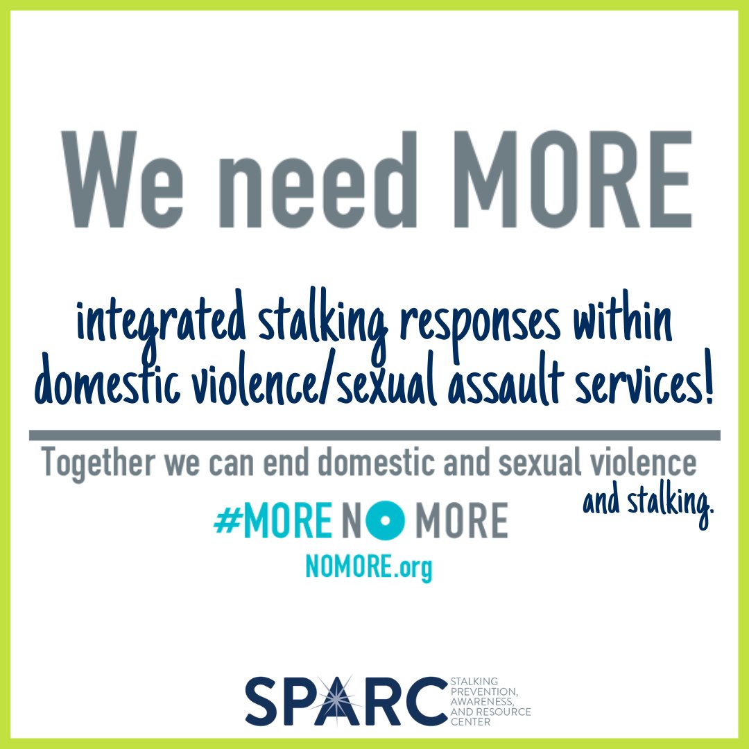 Many survivors experience multiple victimizations - stalking, sexual violence, &/or intimate partner violence. Identify and respond to the full range of harm to better hold offenders accountable & plan for victim safety. #NoMoreWeek2024 #StandWithSurvivors #NoMore