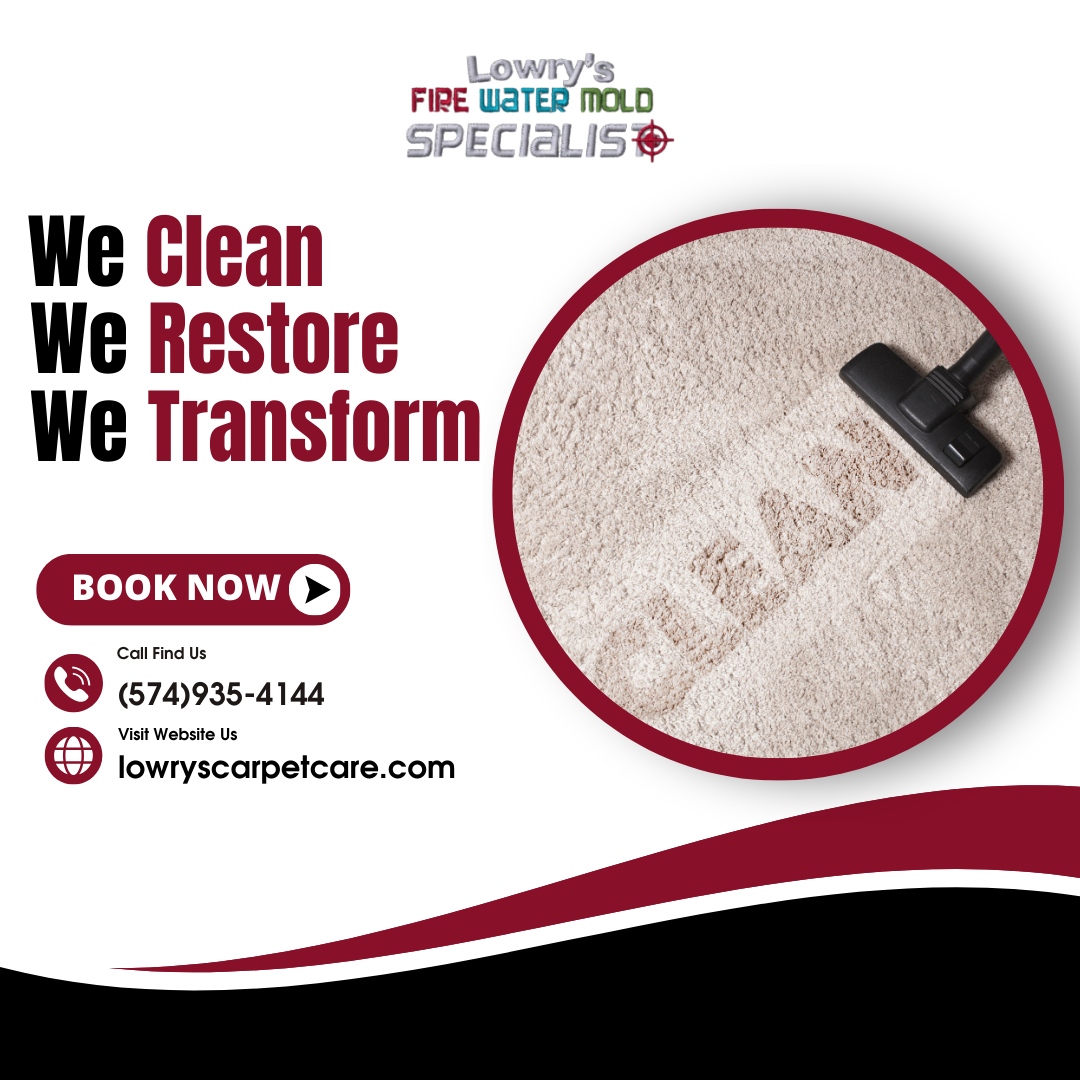 INFireWaterMold's tweet image. We Clean, We Restore, We Transform. 

Lowry's is your one-stop solution for comprehensive care and transformation. 

Elevate your space with our expertise! ✨🔄  

#LowrysCare #TransformationExperts #LowrysCarpetCare #CarpetCleaning #UpholsteryCleaning #SteamCleaning