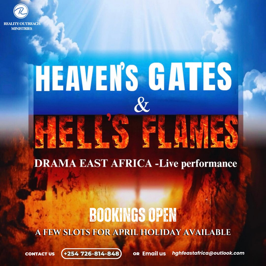 Bookings open for HG & HF Drama in churches now available for April Holiday.Look out for HGHF DRAMA E.A coming to a place near you.
#ReachingTheNations
#CommunityImpact 
#ContentCreation
#RealityStrikes
#Drama #JesusLovesYou
#Film #Fundraising
#Takingcitiesforthekingdom