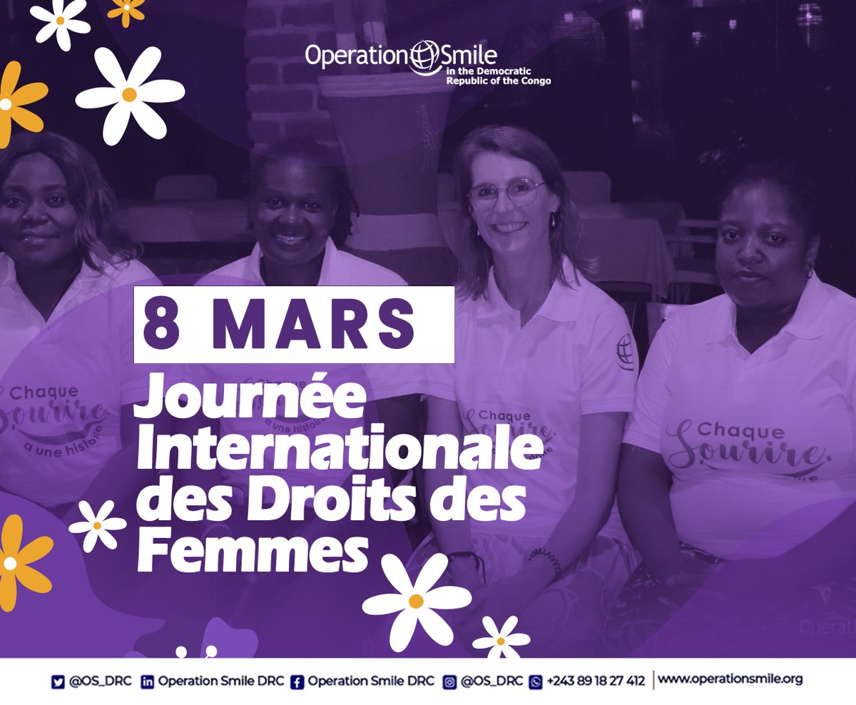 Happy international women's rights day!

Heureuse journée internationale des droits de la femme !
#globalhealth #womenhealth #womeninmedicine #MoisDeLaFemme #womensmonth #WomensDay2024Special  #DRC #RDC #KINSHASA #OPERATIONSMILE #march2024 #Mars #WomensDay