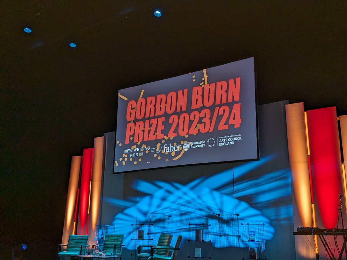 Cracking night @northernstage last night c/o @NewWritingNorth, celebrating the 2023 Gordon Burn Prize 🏆 Fascinating chat with all 7 writers on the shortlist (expertly chaired by @NickAhad), live music + awesome winner in @K_Scanlan_ @DauntBooksPub 🎊⭐ congrats all!