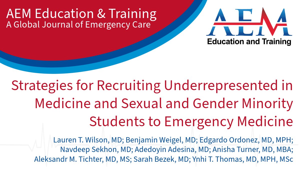 Diversifying the physician workforce has been an ongoing challenge, and multiple professional organizations within EM have identified expanding DE&I efforts as top priorities. What are some key recruitment strategies to consider? Read now: ow.ly/8OMs50QG8z1