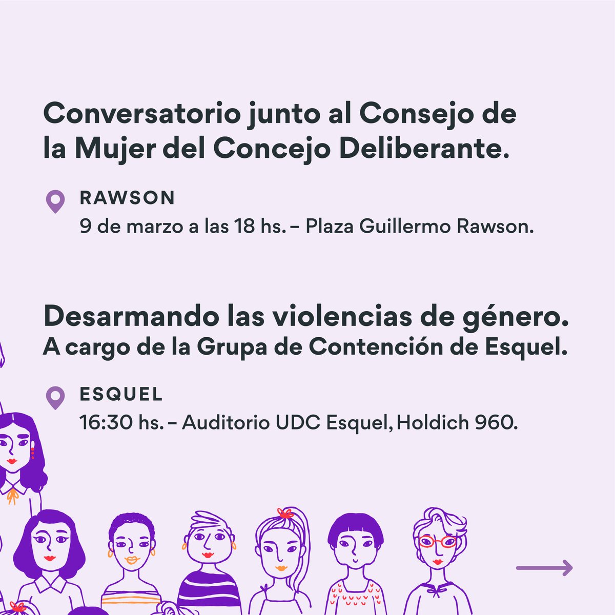 UniDChubut's tweet photo. #8M | Día Internacional de la Mujer Trabajadora.
Desde nuestra casa de altos estudios renovamos el compromiso de generar espacios de reflexión, construyendo espacios más inclusivos, justos e igualitarios.
#ObservatorioUDC #EsConTodas https://t.co/ZcC1hDPriZ