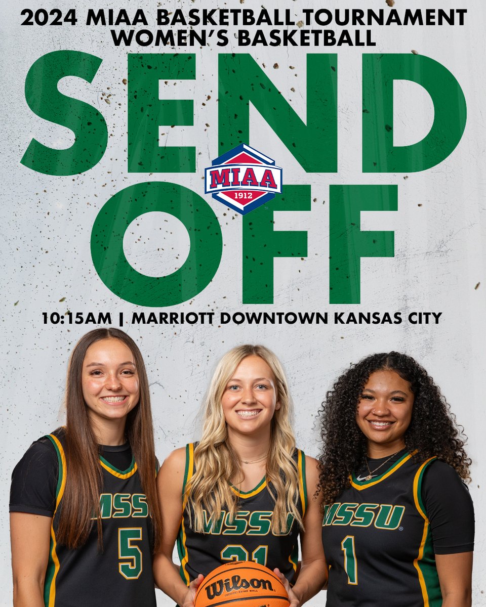2024 MIAA Basketball Tournament
vs Pittsburg State
🦁 -- Ryan Franklin
📍-- Municipal Auditorium | Kansas City, MO
⏰ -- 12:00 p.m.
🎉 -- Send-Off | Marriott Downtown KC | 10:15 a.m.
🖥️ -- mssulions.com/coverage
📺 -- themiaanetwork.com
📻 -- 1017thevault.com