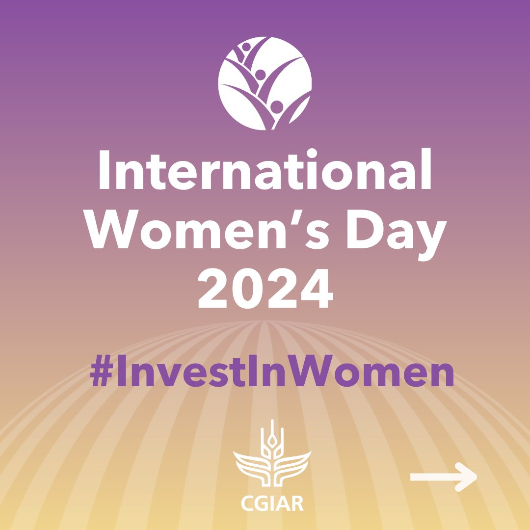 The theme for #IWD2024 is #InvestInWomen: Accelerate progress. In recognition of this theme, IFPRI is highlighting recent research on the importance of investing in women as part of efforts towards gender equality, poverty eradication, and food security: @CGIAR #GenderInAg 🧵👇
