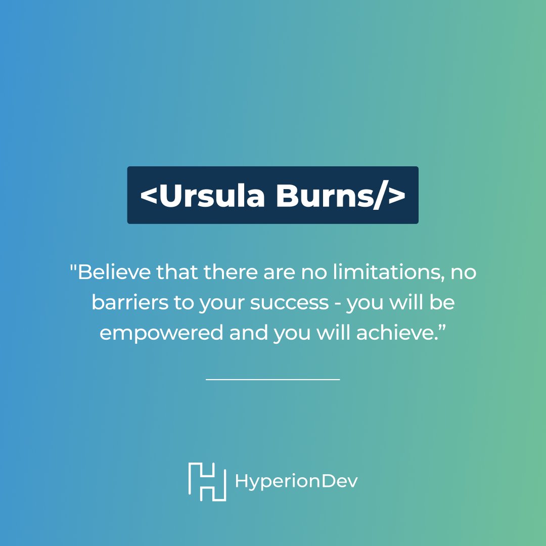 Believe, achieve, empower! 💪 Ursula Burns inspires us to break barriers and unleash our potential. Let's celebrate #InternationalWomensDay with determination and drive! #WomenInTech