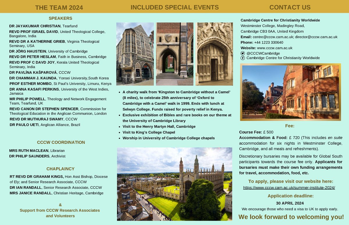 JOIN US FOR THE 2024 SUMMER INSTITUTE!
🌐Theme: "Poverty and the Church"
📅Dates: 30 June to 5 July 2024
📍Venue: <a href="/WestCollCambs/">Westminster College, Cambridge</a>, Cambridge, UK
🚨Deadline: 30 April 2024
Every day, thousands suffer due to poverty, but it's not part of God's plan for our world.
<a href="/Tearfund/">Tearfund</a>