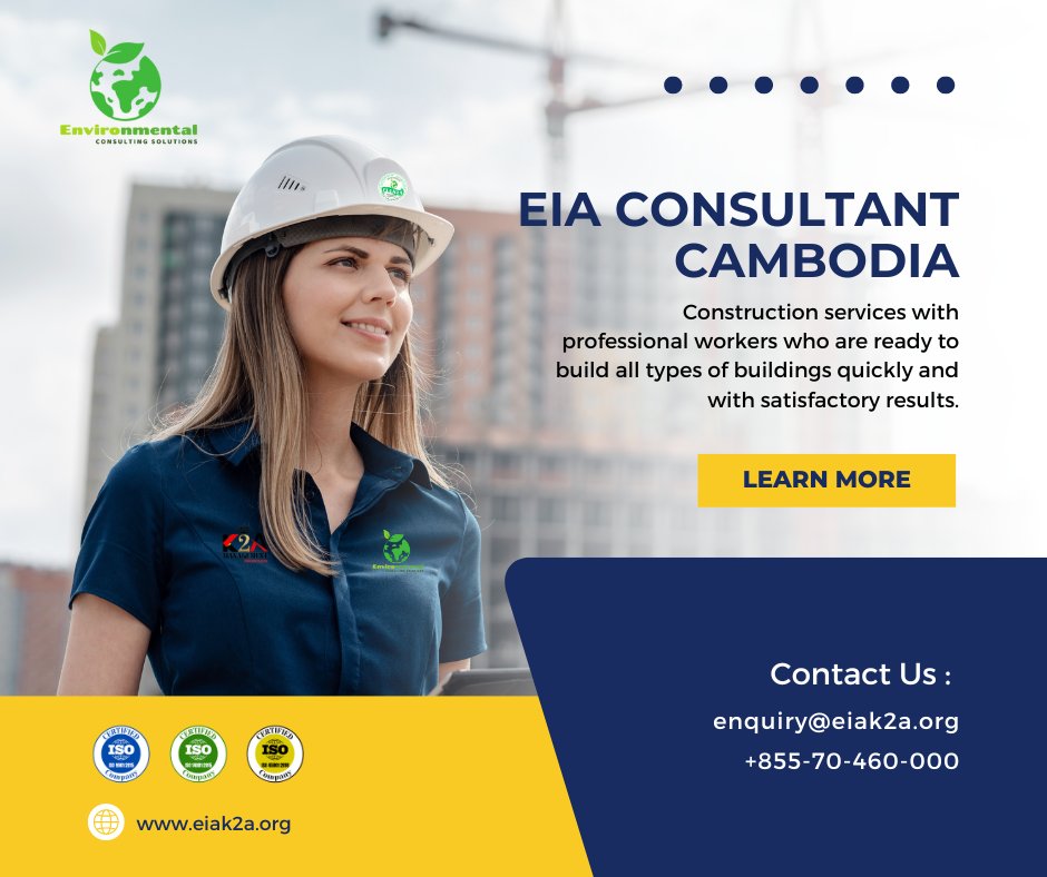 eia_kh's tweet photo. 🌿 @eiak2a - Leading Cambodia's Environmental Stewardship 🌍 Your hub for Environmental Impact Assessment (EIA) excellence and sustainable development in Cambodia. 🌱 Meticulous EIAs, innovative carbon reduction, and biodiversity conservation - shaping a greener tomorrow. https://t.co/K8XuQF0ffN