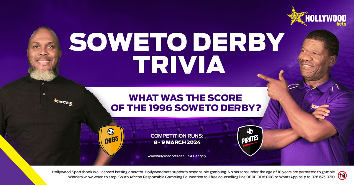 Feeling lucky ⚽ Dive into the thrill of Soweto Derby weekend🏆 Answer the question below and stand a chance to score 2x R250 betting vouchers. 🎲 Comment your answer now – your winning streak awaits! 🔥 #HWBTWT