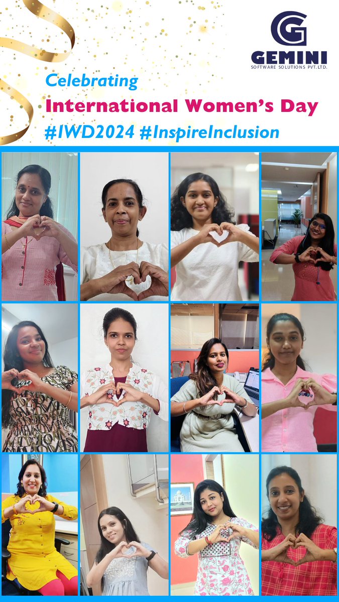 gemini_software's tweet photo. #HappyInternationalWomensDay from all of us at Gemini! Inspiring inclusion and celebrating diversity, we stand committed to empowering women and creating a brighter, more equitable future together! #IWD2024 #InspireInclusion https://t.co/JuCRnTkhWK