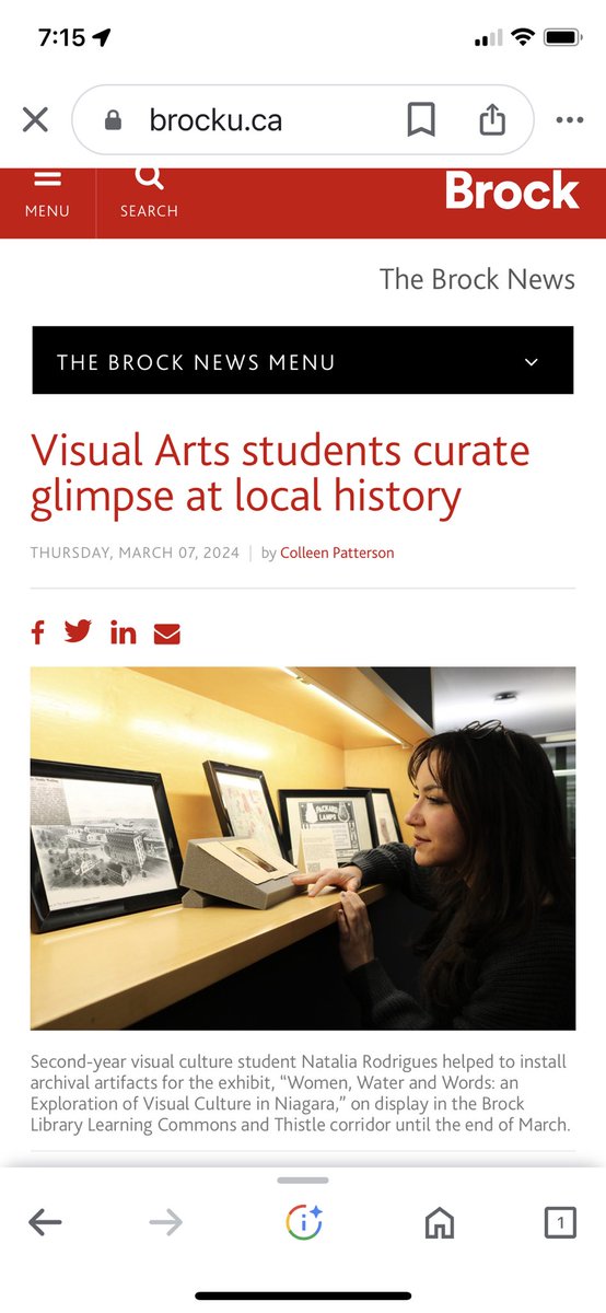 I am so proud of my students. They have worked so hard this term! A huge thanks to the @brock_library (especially David Sharron, Head of Archives and Special Collections) for collaborating with us on this. #brocku #brockhumanities #teaching #visualculture

brocku.ca/brock-news/202…