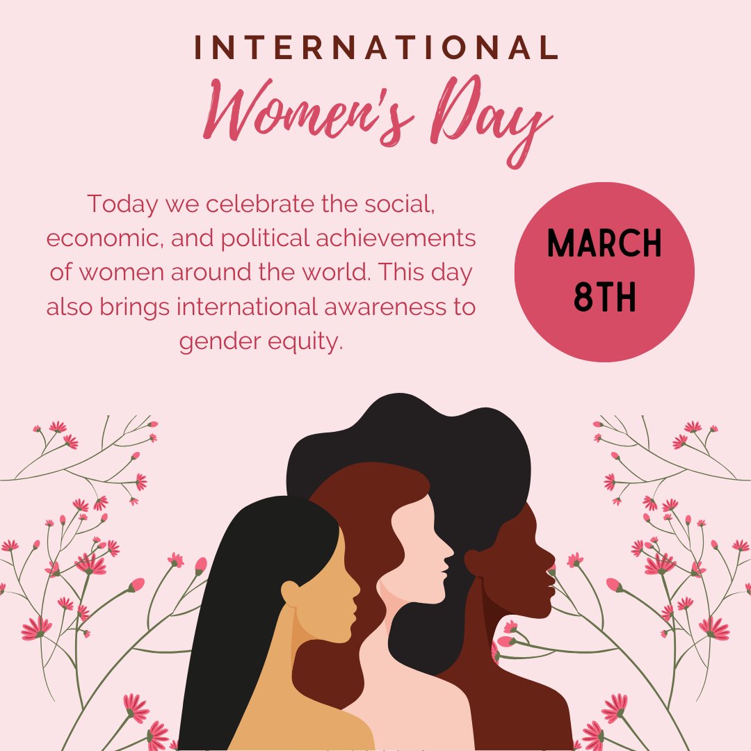 Happy International Women's Day!

Today we celebrate the achievements of women and honor those who fought for gender equity. It is also a day to reflect on how far we still have to go. To get involved, check out some women's rights groups here:

wrc.wvu.edu/resources/wome…