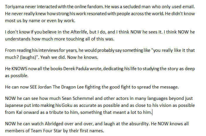EmperorBigD's tweet image. Emotions hit me this morning. #ThankYouToriyama 

I wrote something for the ENTIRE fandom from me. 

I'm hoping it'll help some of us get through it.