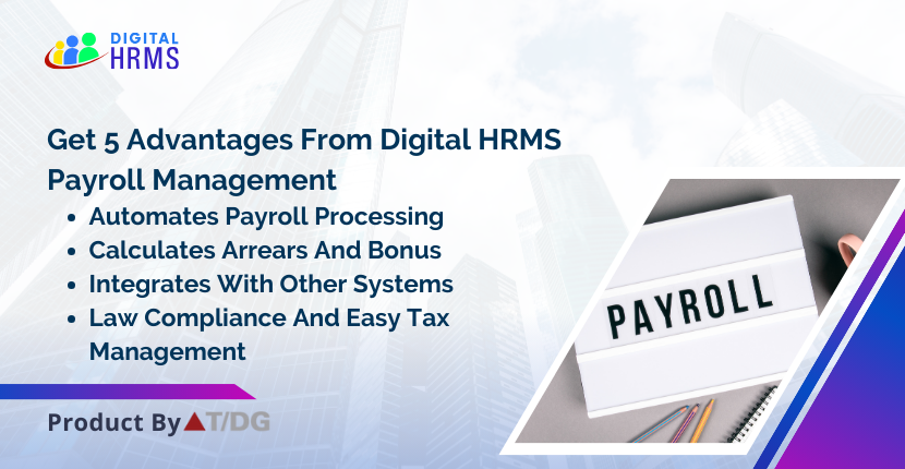 DigitalHRMS's tweet photo. The Digital HRMS payroll module gives you 5 major benefits like it automates Payroll Processing & emails Pay Slip, integrates with other system, law compliance etc. Explore more https://t.co/J6cqCixmo9 #PayrollChallenges #HRManagement #Payroll #hrsoftware #hrms #digitalhrms https://t.co/qvfVWhmP4H