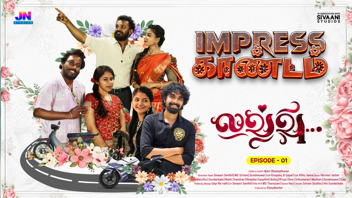 Anupama Kumar (@anupamakumarone) on Twitter photo All the best team β€οΈ
Episode 1 - Link π
youtu.be/O0z4p9gpVm8
Love & Comedy Web series π¬βοΈπ―π₯
#Loveuu πππππ»
#60s #90s #2020s #Love π from #Impress #Proposal #Meeting #Villain #Escape #Kaandams
Releasing today at 6pm
#JNStudiosProductions
<a href="/manidhamu2/">Mani Dhamodharan</a>
<a href="/PROSundarbala/">Sundar Bala Actor</a> All the best team β€οΈ
Episode 1 - Link π
youtu.be/O0z4p9gpVm8
Love & Comedy Web series π¬βοΈπ―π₯
#Loveuu πππππ»
#60s #90s #2020s #Love π from #Impress #Proposal #Meeting #Villain #Escape #Kaandams
Releasing today at 6pm
#JNStudiosProductions
<a href="/manidhamu2/">Mani Dhamodharan</a>
<a href="/PROSundarbala/">Sundar Bala Actor</a>