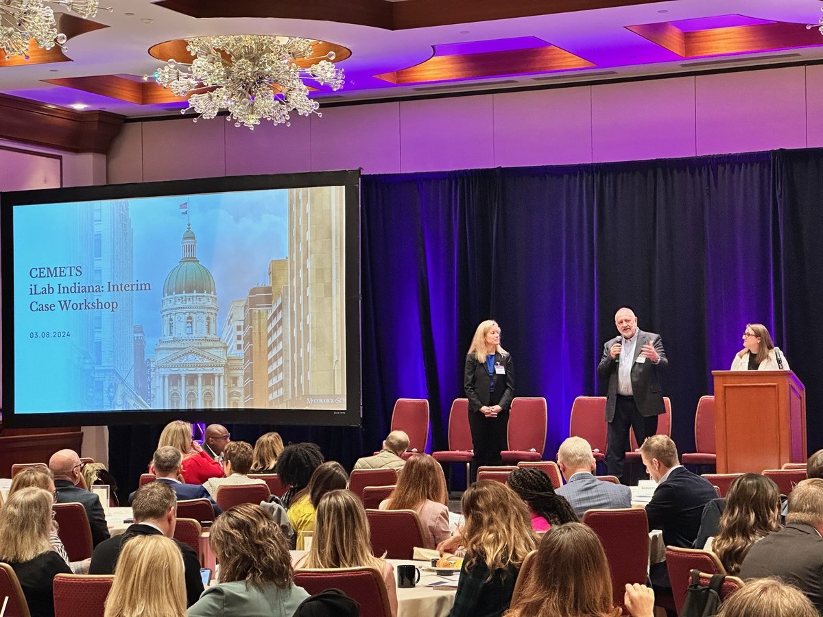 Today, #CEMETS #iLabIndiana members are convening. Why the focus on youth apprenticeship? We are working to create a quality pathway to good, high-paying jobs for Hoosier students.

We're starting the day with <a href="/firstib/">First Internet Bank</a>'s CEO David Becker and the Foundation's CEO <a href="/CFiddianG/">Claire Fiddian-Green</a>.
