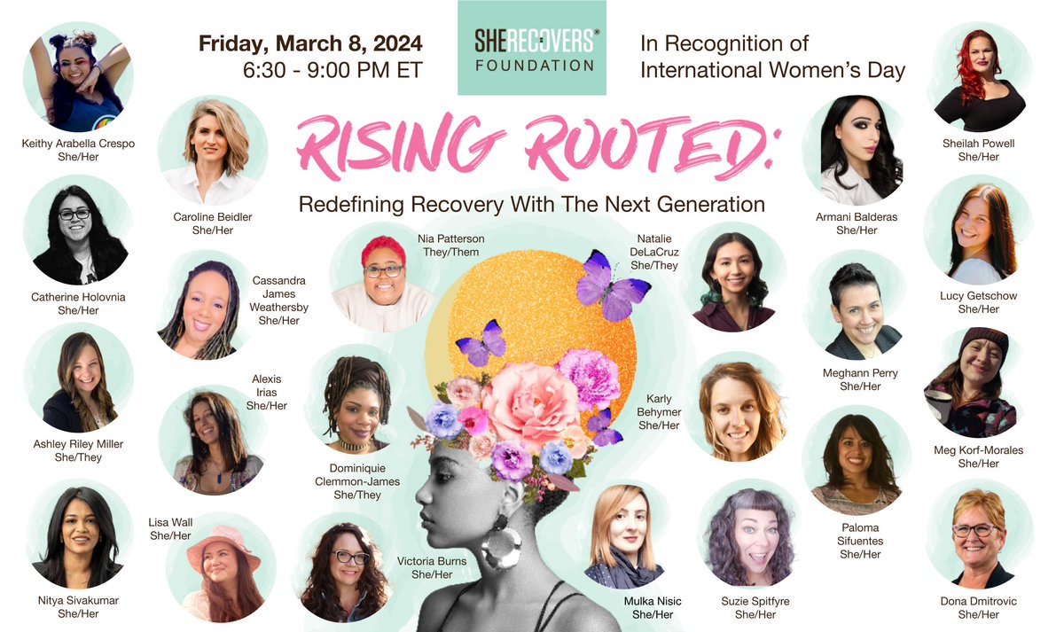ShatterproofHQ's tweet photo. Today on International Women’s Day, we lift the voices of the next generation while rising rooted in our recovery! @She_Recovers &amp; supported by @soberlink
&amp; @EatingRecovery. Rise with us today >>> https://t.co/yZ2Ww6vmL0… #SHERECOVERS #InternationalWomensDay📷 https://t.co/UGdGh7fspH