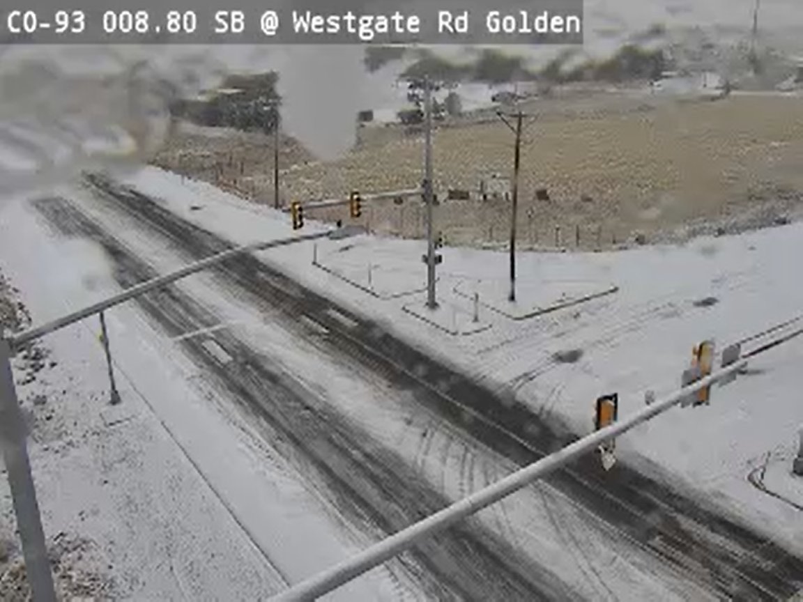 Between Boulder and Golden, this section of Highway 93 btwn 72 and 128 is closed due to slick roads and previous spinouts.