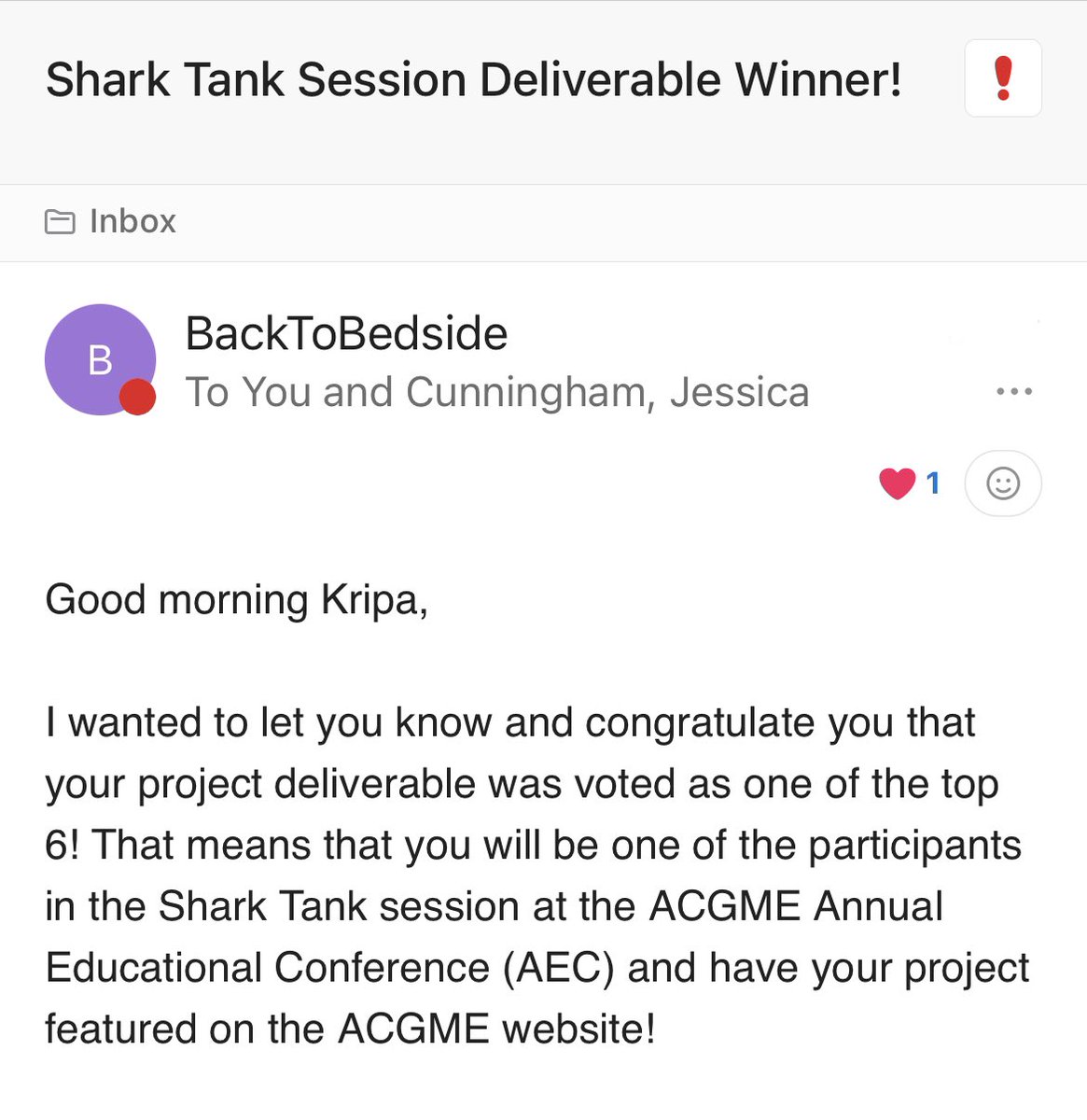 SHARK TANKK!!!
I'm very happy to share that I'll be competing in the Innovative Projects to Get Residents/Fellows Back to Bedside: A “Shark Tank” Competition at ACGME Annual Educational Conference in Orlando, Florida on March 9 2024. @UPMC_RFAC @UPMC @acgme @WomenAs1 #ACGME2024