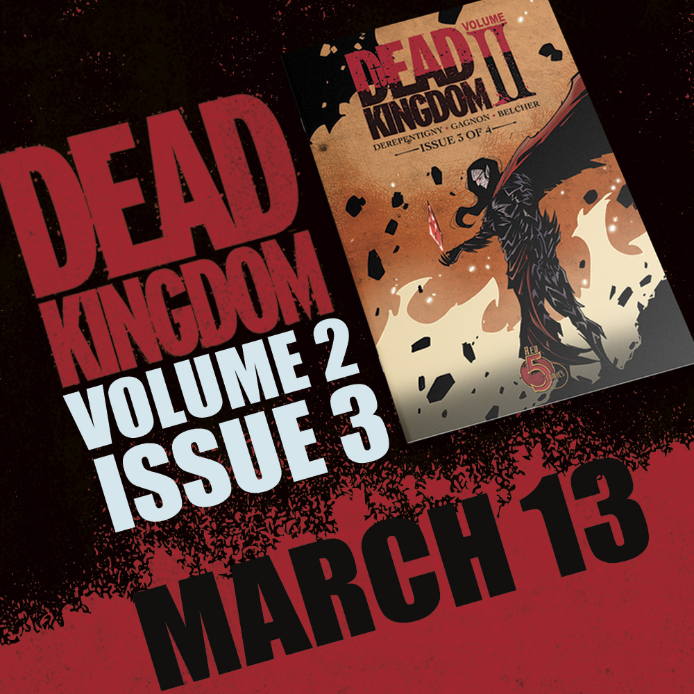 The big one! Questions will be answered!

Dead Kingdom Volume 2 issue 3 will be out on March 13 from @red5comics 

@ComicalOpinions  @Mtlcomiccon @ComicCrusaders  @Paul_thePullbox  @SparksComics  @FBDM_MTL  @ComicsLotusland  @blakesbuzz  @keepingitgeekly 

#indiecomics