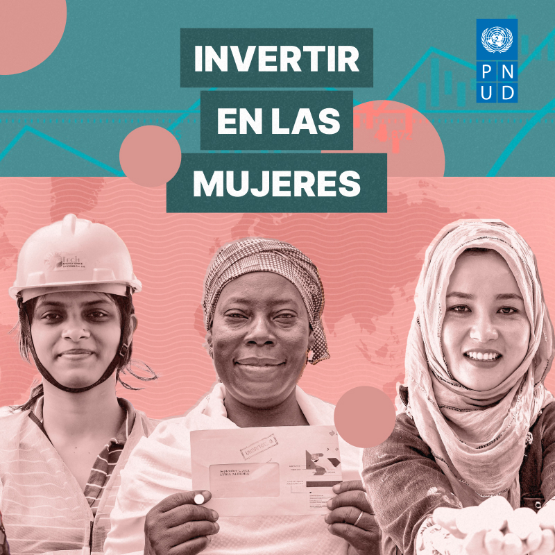 Este #DíadeLasMujeres conmemoramos la larga historia de lucha de las mujeres por sus derechos alrededor del mundo, el progreso logrado y lo que nos falta por recorrer. 

Desde el #PNUD reafirmamos nuestro compromiso de #InvertirEnMujeres ➡️bit.ly/3Tt2J63