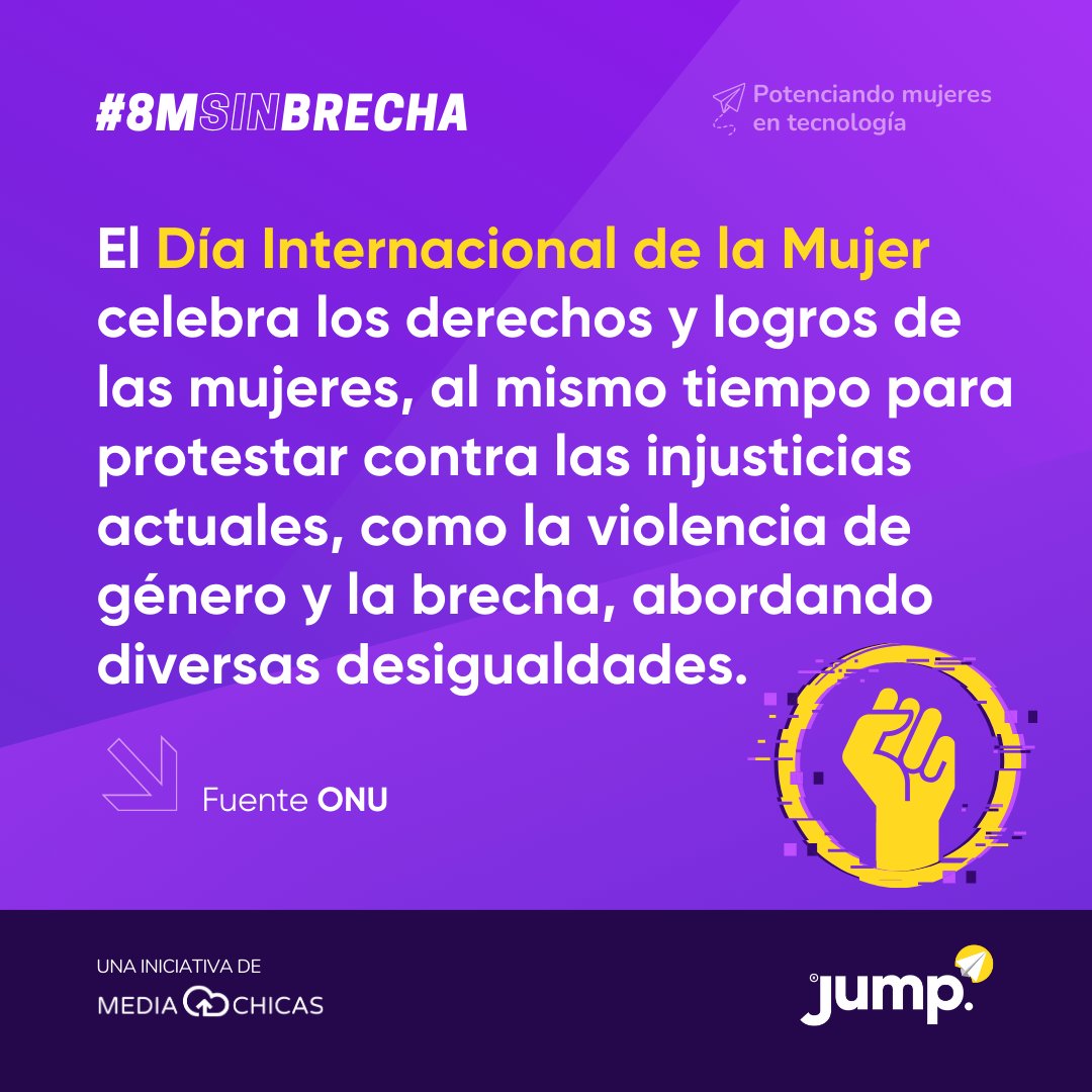 ✊ Trabajemos juntas, desde el sector privado, público, académico y social, para construir un camino de colaboración y equidad. 💪🌐 #8MSinBrecha #8M #TecnologíaConIgualdad #MujeresEnTecnología #8M2024