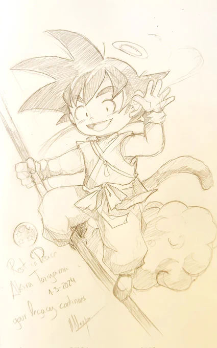 My little tribute for Akira Toriyama, Dragon ball i start to watching since i no have memory, are my first stemps of the art with sailor moon, pokemon and yugioh, And how gives a huge mark in all we start the manga or the anime.The legacy continues#DragonBall #AkiraToriyama 