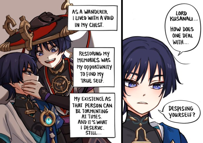 Scaramouche is annoying af so Wanderer goes to therapy #scaracest 