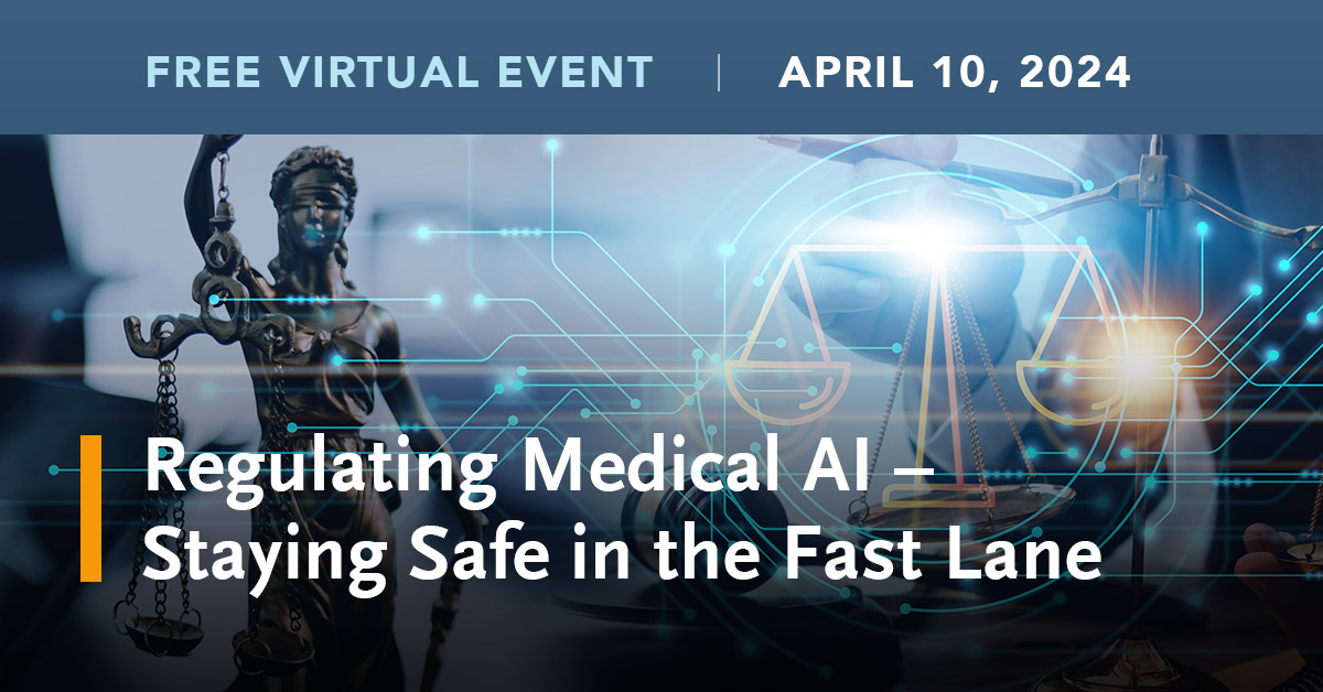 In a world where technological advances outpace the speed of policy and regulation, how do we ensure cutting-edge technologies are safe, and that regulatory requirements enable the potential benefits of AI? Register now for this free event from @NEJM_AI: nejm.ai/3In5two