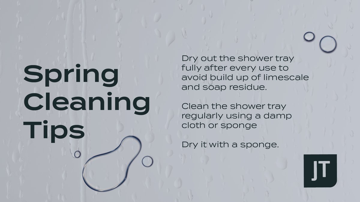 According to Google Trends data, searches for 'spring cleaning' peak in March each year. Want to give your customers some simple shower tray cleaning hacks, here's our top tips to keep it sparkling! ⬇️ #plumbers #springclean