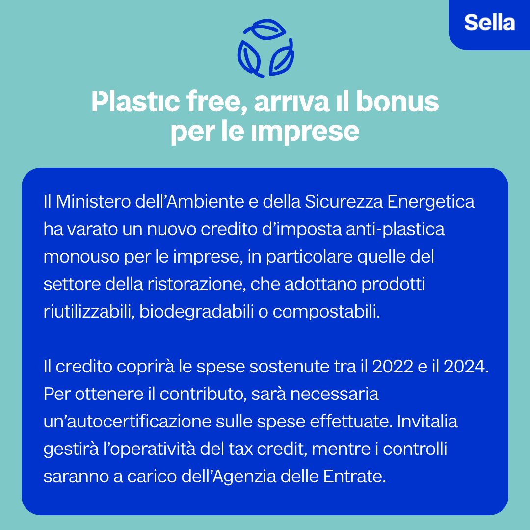 🌍 Il Min. dell'Ambiente ha lanciato un'iniziativa per le aziende che intendono promuovere pratiche sostenibili. Si tratta di un credito d'imposta per le aziende che scelgono di investire in prodotti riutilizzabili, biodegradabili o compostabili La news: ilsole24ore.com/art/plastica-a…