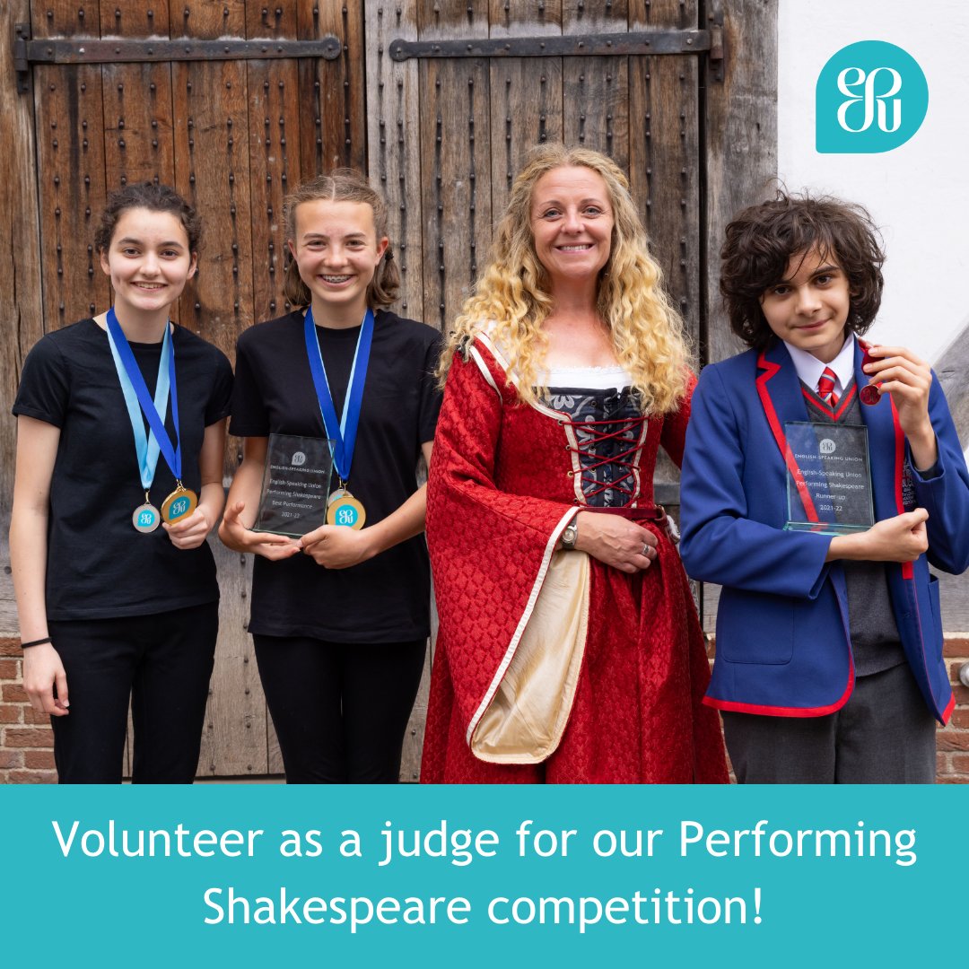 🎭 Calling all Shakespeare enthusiasts! 🌟 Volunteer as a judge for our Performing Shakespeare competition across England and Wales from March 6th to 21st. ✨ Sign up now by completing our application form here: app.donorfy.com/form/0OZBQRHWC… #PerformingShakespeare #VolunteerJudges