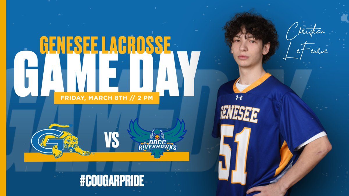 Men's Lacrosse takes on Anne Arundel CC at home, come support your Cougars at 2 PM!! #CougarPride