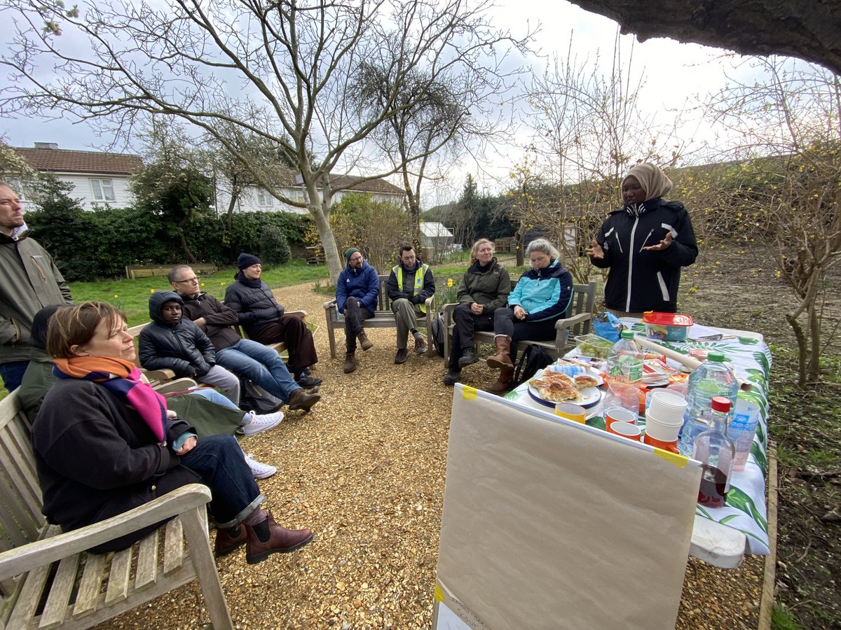 A brilliant discussion at Stoneford Community Garden yesterday; on how to better connect/share/activate orchards with more local residents….. We co-hosted with Fruitful Orchard CIC +@lbbdcouncil. Thanks all for joining us for a FRUITFUL coming together of ideas+networks 🍏 💚