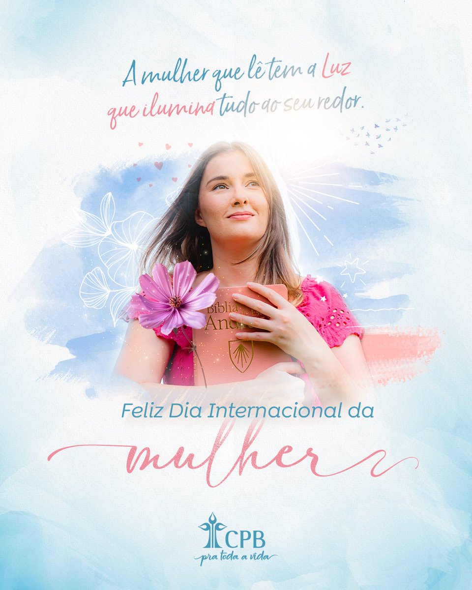 cpbeditora's tweet photo. O mundo é mais alegre e colorido com a sua presença, mulher. Parabéns pelo seu dia! 🌸

#DiadaMulher #cpbeditora #mulheresdevalor https://t.co/8kafAgudJU