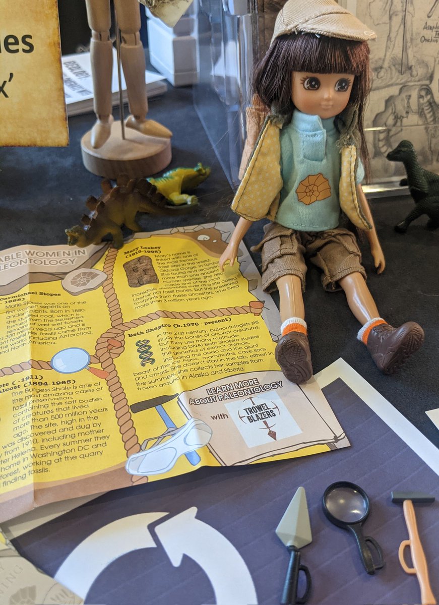 It's #IWD2024 & @SedgwickMuseum is @CamDissFair with lots of archive facsimiles celebrating women in Earth Sciences ⚒️👒⚒️ , a poster from @HOGGroup conference & Lottie the fossil hunter @trowelblazers. You can learn more about some of the women in the @SedgwickMuseum online…