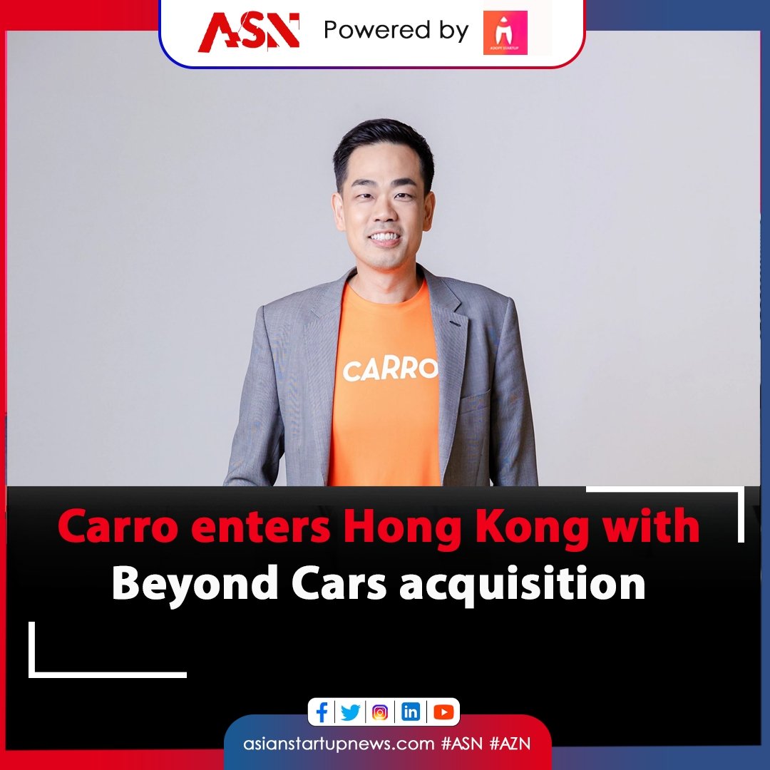 Carro, Southeast Asia’s online used car platform, has expanded into Hong Kong with the acquisition of Beyond Cars, a used car platform in Hong Kong.  

This news article is Powered by <a href="/adoptstartup/">Adopt Startup</a>
#asianstartups #entrepreneurship #innovation #technews #funding #successstories