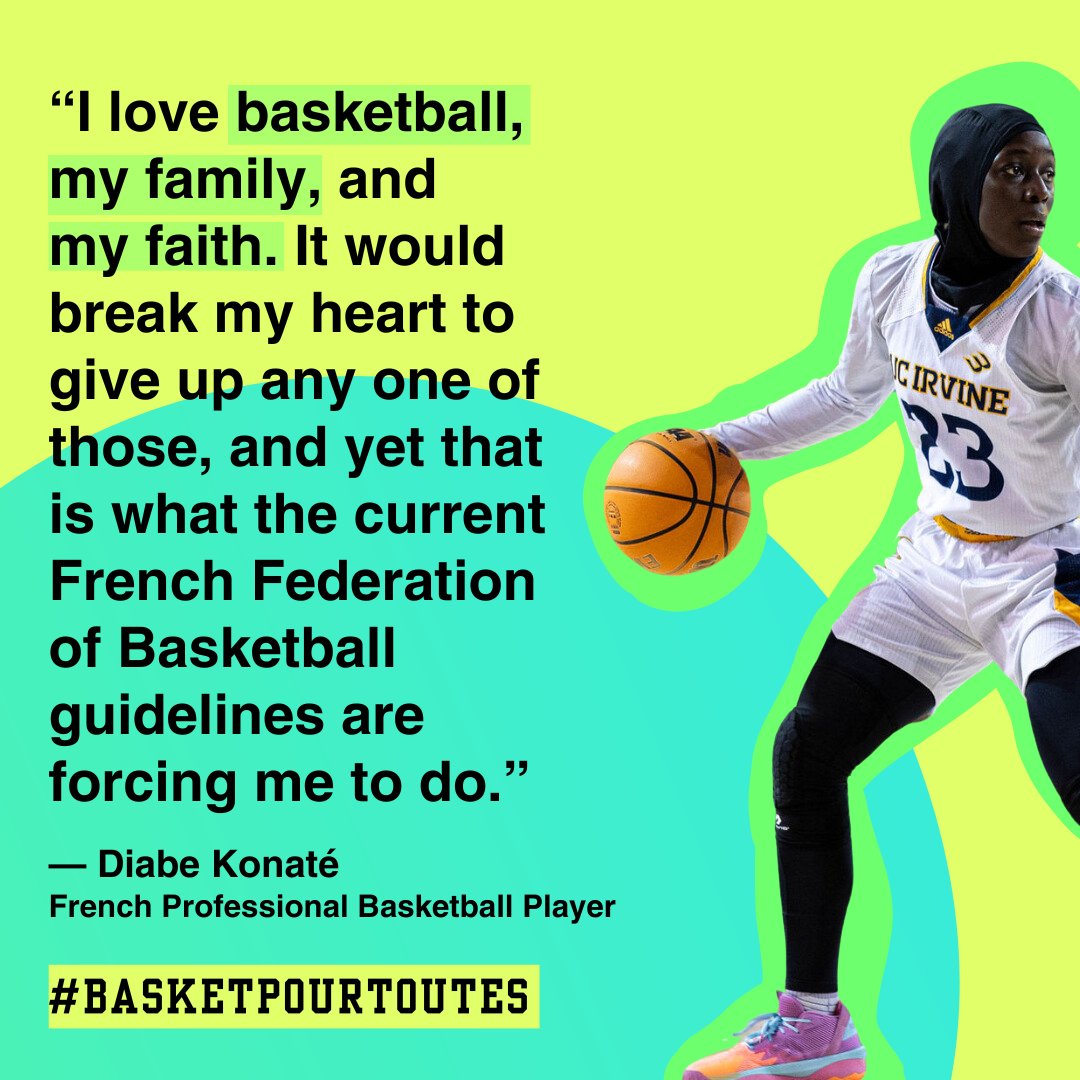 Over 80 athletes, including #WNBA star Breanna Stewart & #Olympian Ibitihaj Muhammad, wrote to @ffbasketball & @FIBA in an open letter today in solidarity with the women & girls disproportionately affected by headwear restrictions in #France. 👉 sportandrightsalliance.org/france-ensure-…